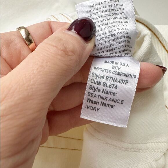 SLVRLAKE Beatnik Ankle Jeans Ivory - Picture 10 of 11